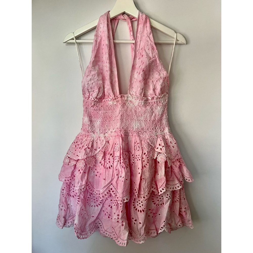 LoveShackFancy Pink Mini Dress - Picture 3 of 5